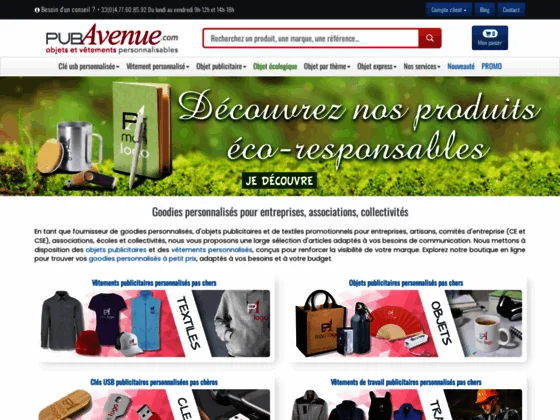 Objets publicitaires, cadeaux d'affaires et vêtements personnalisés