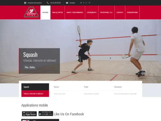Squash à Angers avec Le 3F