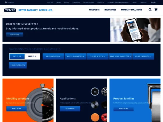 Roues industrielles Tente