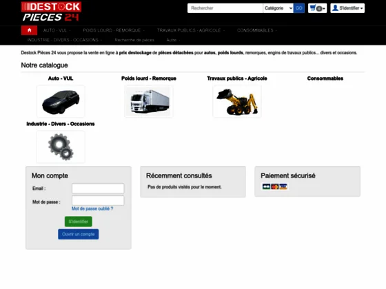 Boutique de pièces détachées auto et poids lourds