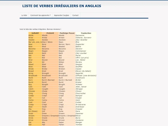 Verbesirreguliersanglais.fr