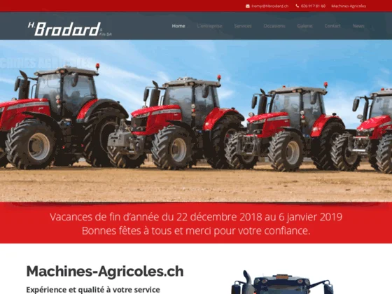 Vente de des machines agricoles (Suisse)