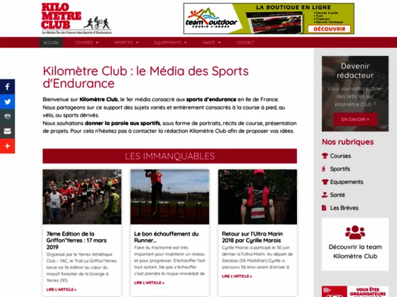 Kilomètre Club : Programme des courses en Ile-De-France