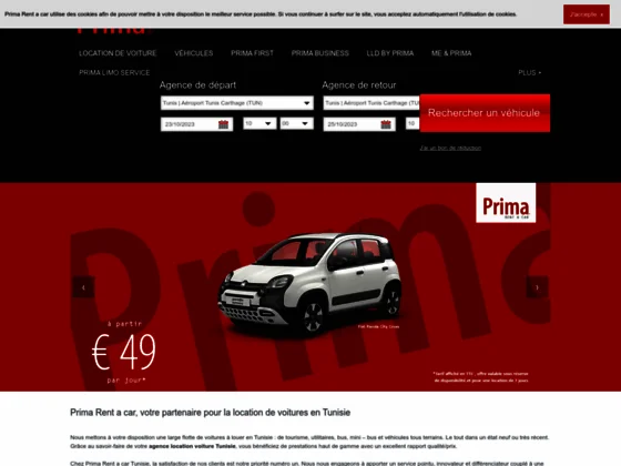 Location voiture en Tunisie pas chère chez Prima Rent a car