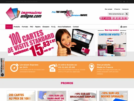 Impressions en ligne rapide et de qualité