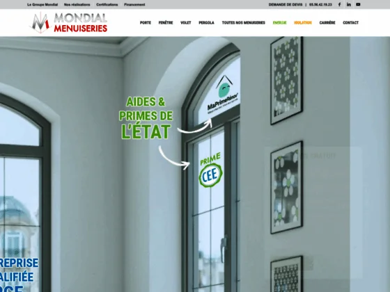 Mondial Menuiseries, entreprise de menuiserie à  Bordeaux