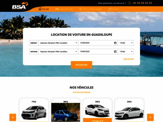 Location de voiture en Guadeloupe 