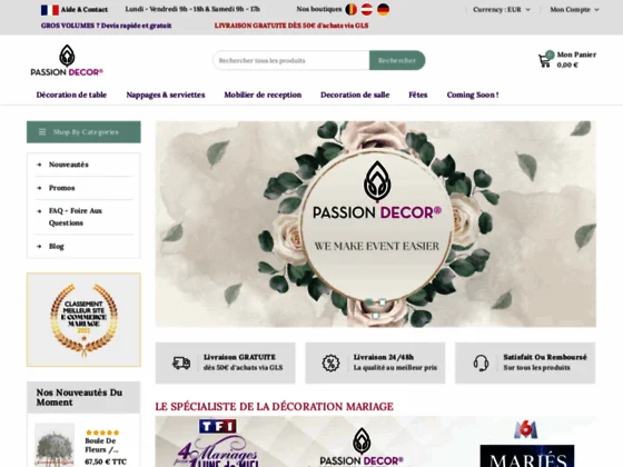 décorateur mariage et location produit décoration mariage