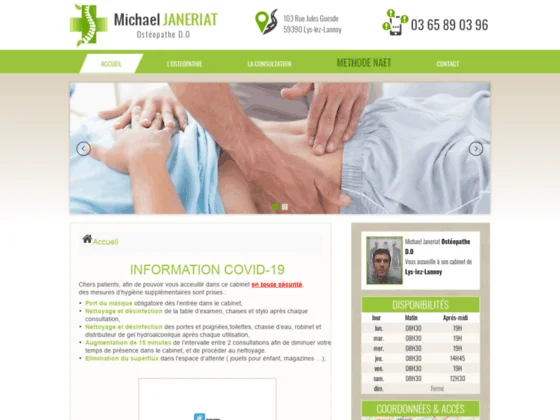 Cabinet d'ostéo Michael Janeriat à Lys-lez-lannoy