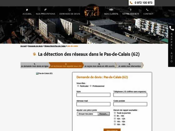 Détection de réseaux dans Arras  (Pas De Calais)