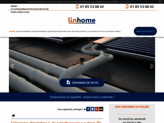 Travaux d'isolation avec LINHOME à Paris
