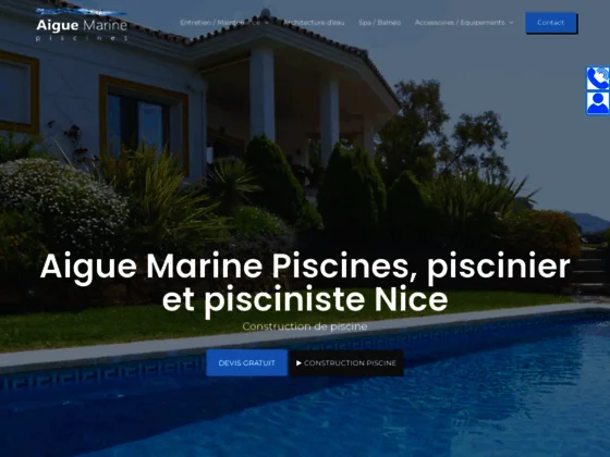 Réaliser une piscine sur-mesure à Nice par Aigue Marine Piscines