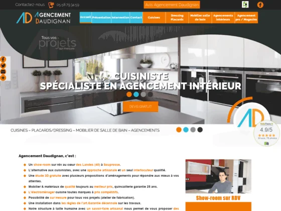 Cuisiniste à Mont de Marsan : Agencement Daudignan