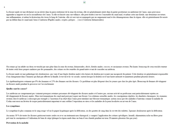 Soigner la fissure anale