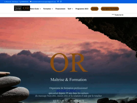 Ecole formation massage : OR Formation Maîtrise, une vision spécifique de l'enseignement