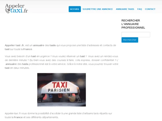 annuaire des taxis de France - appeler taxi
