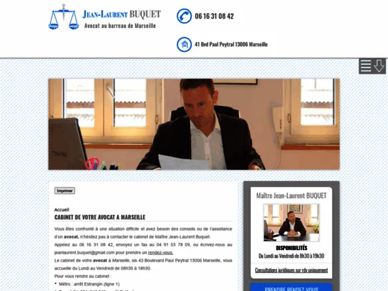 Cabinet d'avocat au Barreau de Marseille, Maître BUQUET