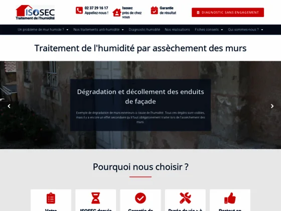 Isosec, traitement de l'humidité dans les bâtiments
