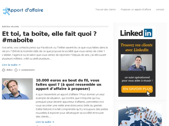 Faire des ventes avec l'apport d'affaire