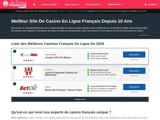 Casino online français