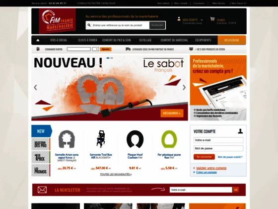 France Maréchalerie, vente de matériel de maréchalerie