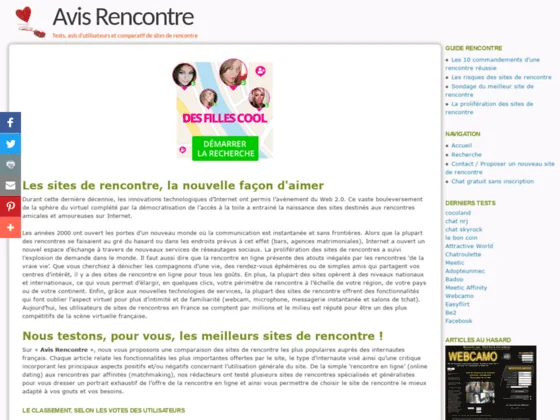 Guide de sites de rencontres sur internet