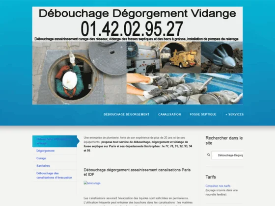 Débouchage dégorgement de canalisation Paris