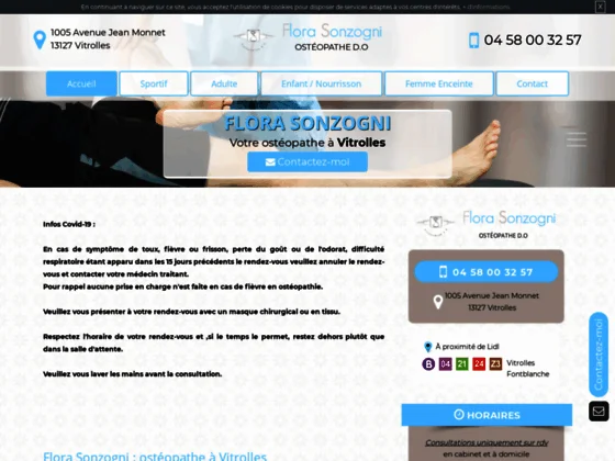 Flora Sonzogni, Votre ostéopathe sur Rognac