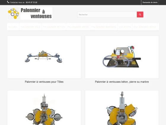 Préhenseurs à ventouses - manutention par le vide