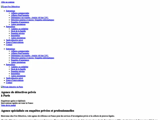 Agence de détectives privés pour particuliers et Pro