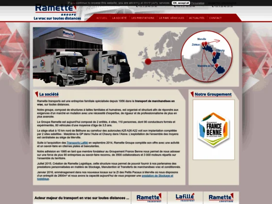 Groupe Ramette, transport de marchandises vrac et stockage