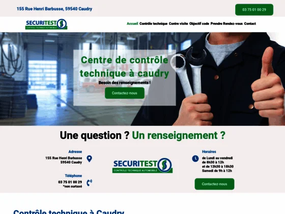Spécialiste du contrôle technique à SECURITEST de Caudry