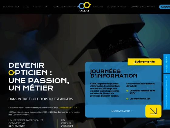 Formation d'opticien lunetier