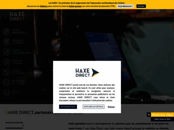 Vente de matériel de gestion de commerce