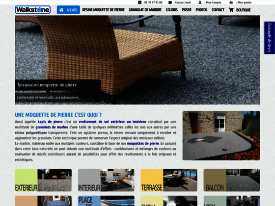 Moquette de pierre Walkstone