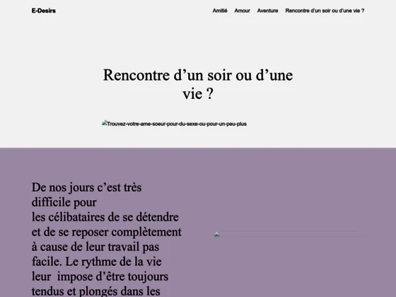 Edesirs.fr, votre partenaire qui réalise vos rencontres