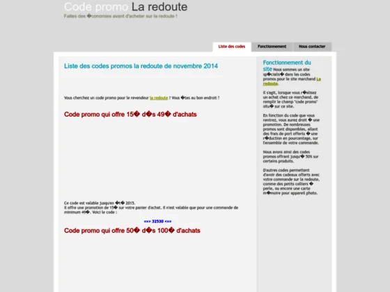 codepromolaredoute.fr