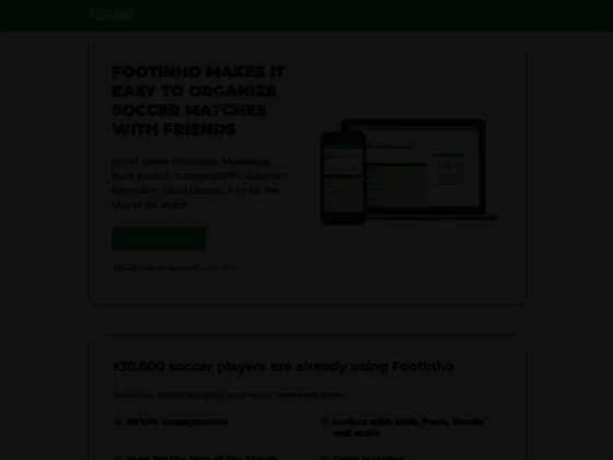 Jouer au foot avec Footinho