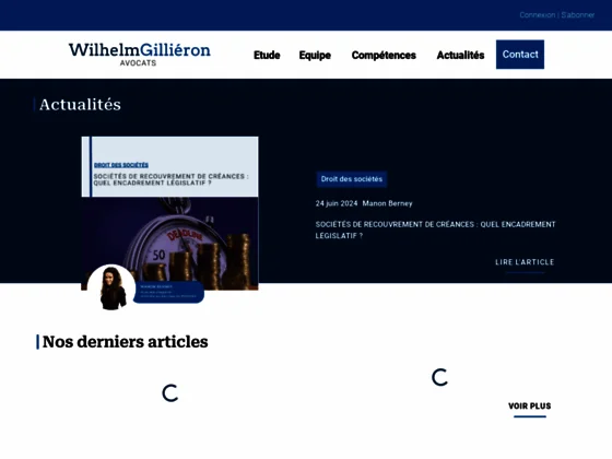 Wilhelm Avocats : cabinet d'avocats en droit des affaires à Lausanne