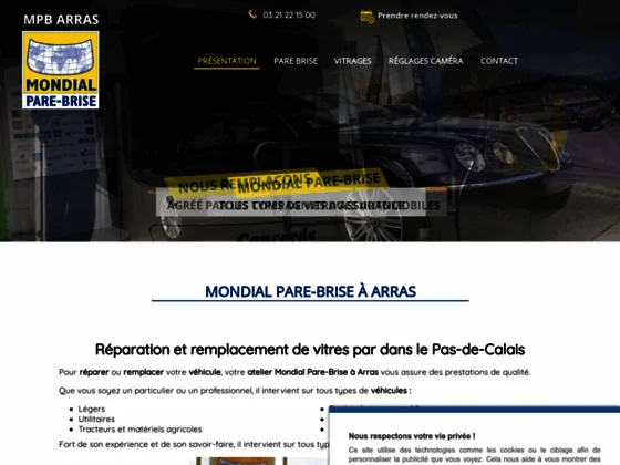 Réparation de tout vitrage auto chez Mondial Pare-Brise de Arras