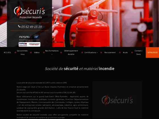 Formation utilisation extincteur et vente de matériel incendie