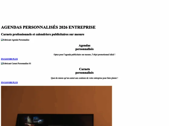 Fabricant d'agendas