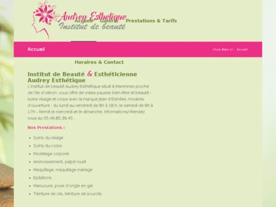 Onglerie Marennes à Audrey Esthétique