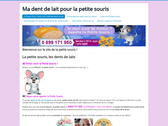Le site des dents de lait et de la petite souris