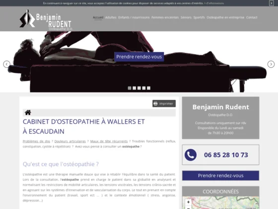 Cabinet d'ostéopathie du Wallers, Benjamin Rudent, Ostéopathe D.O à Wallers