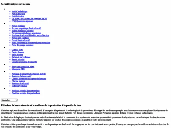 Ultimium Protection sécurité anti-cambriolage anti-intrusion anti-effraction