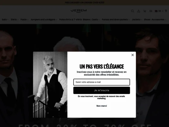 Prêt à porter pour hommes : Jerem