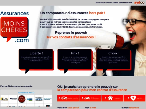 Comparateur d'assurances - Assurances Moins Chères