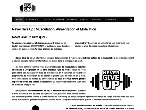 Site dédié à la musculation