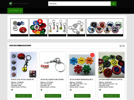 jeton caddie personnalisé